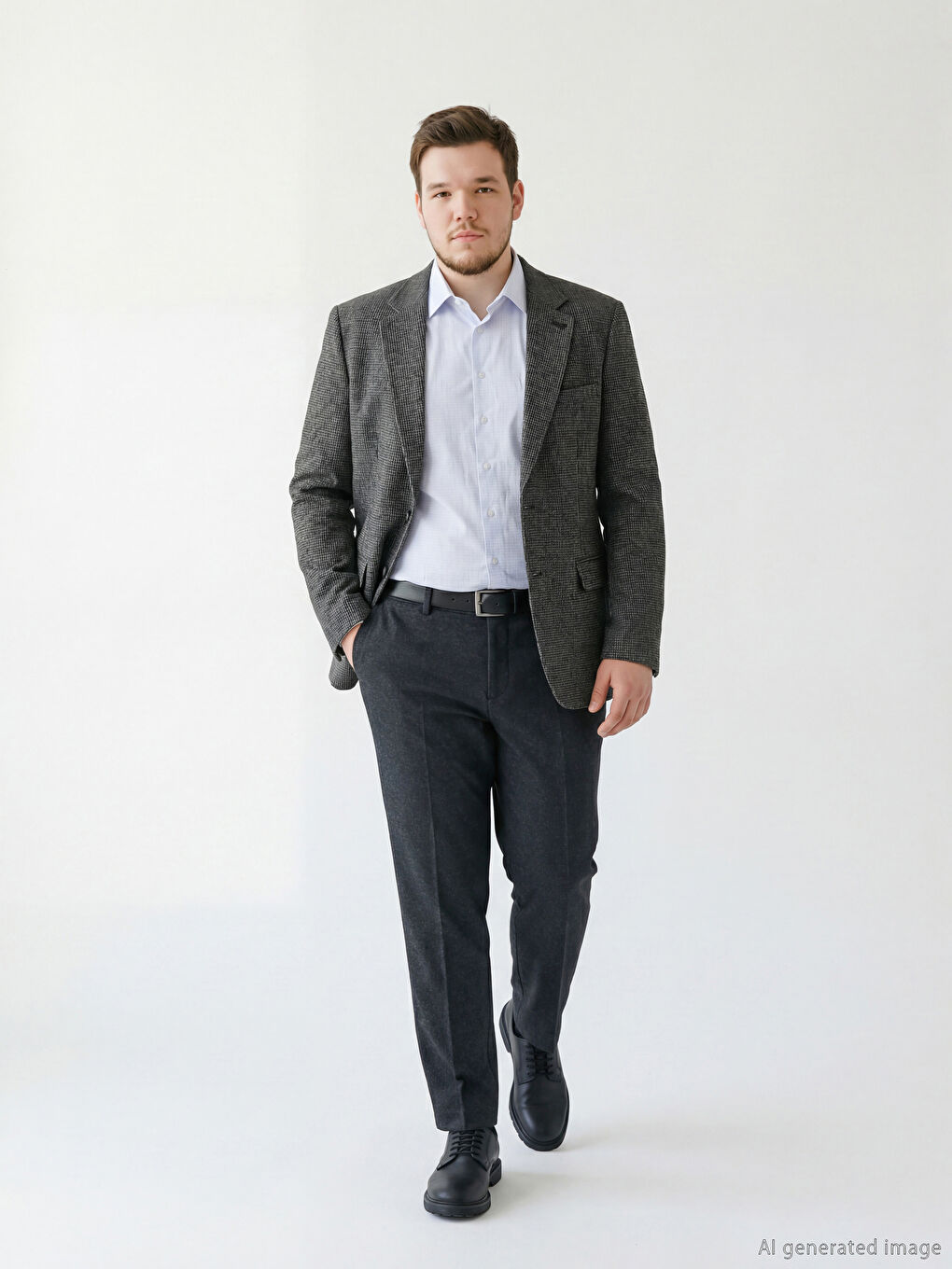 Kahverengi Slim Fit Erkek Blazer Ceket-1