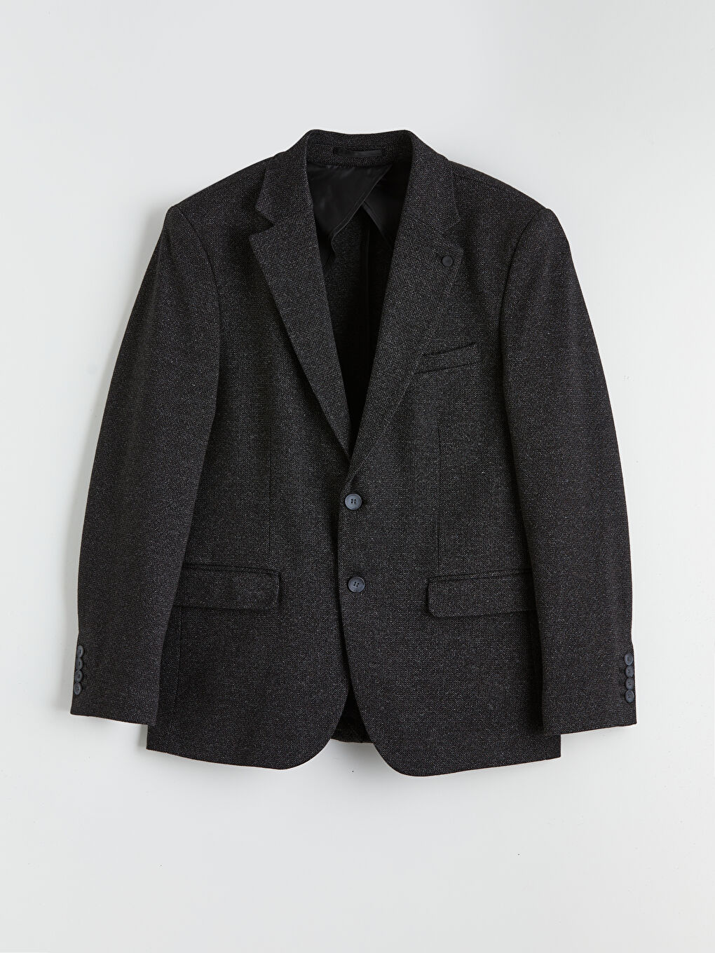 Siyah Standart Kalıp Erkek Blazer Ceket