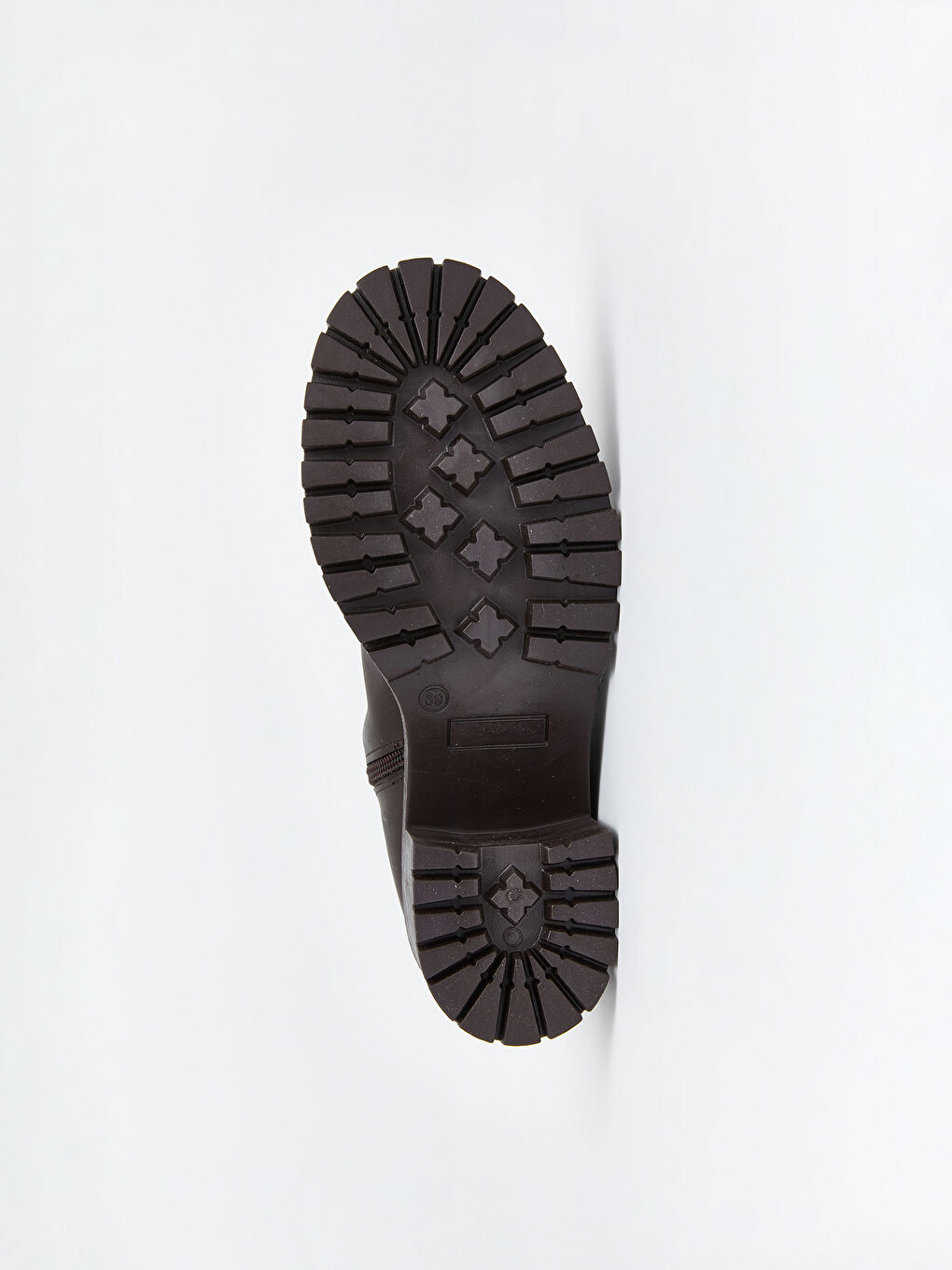 Kahverengi Deri Görünümlü Kadın Topuklu Bot -3