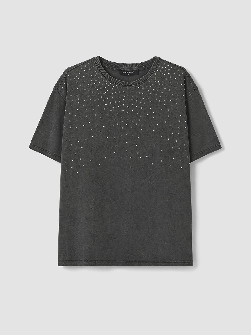 T-shirt 100% Pambuk E Zbukuruar Me Gurë Vezullues Për Gra-4
