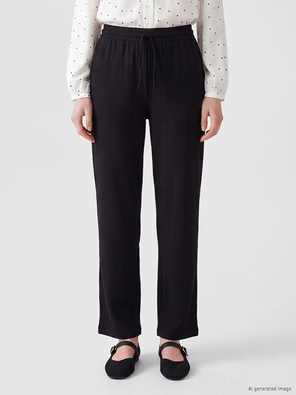 Straight Leg Women's Trousers-1
