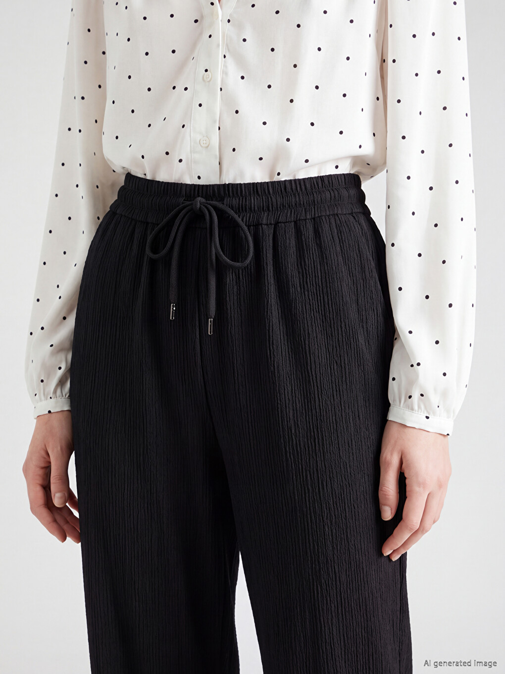 Straight Leg Women's Trousers-2