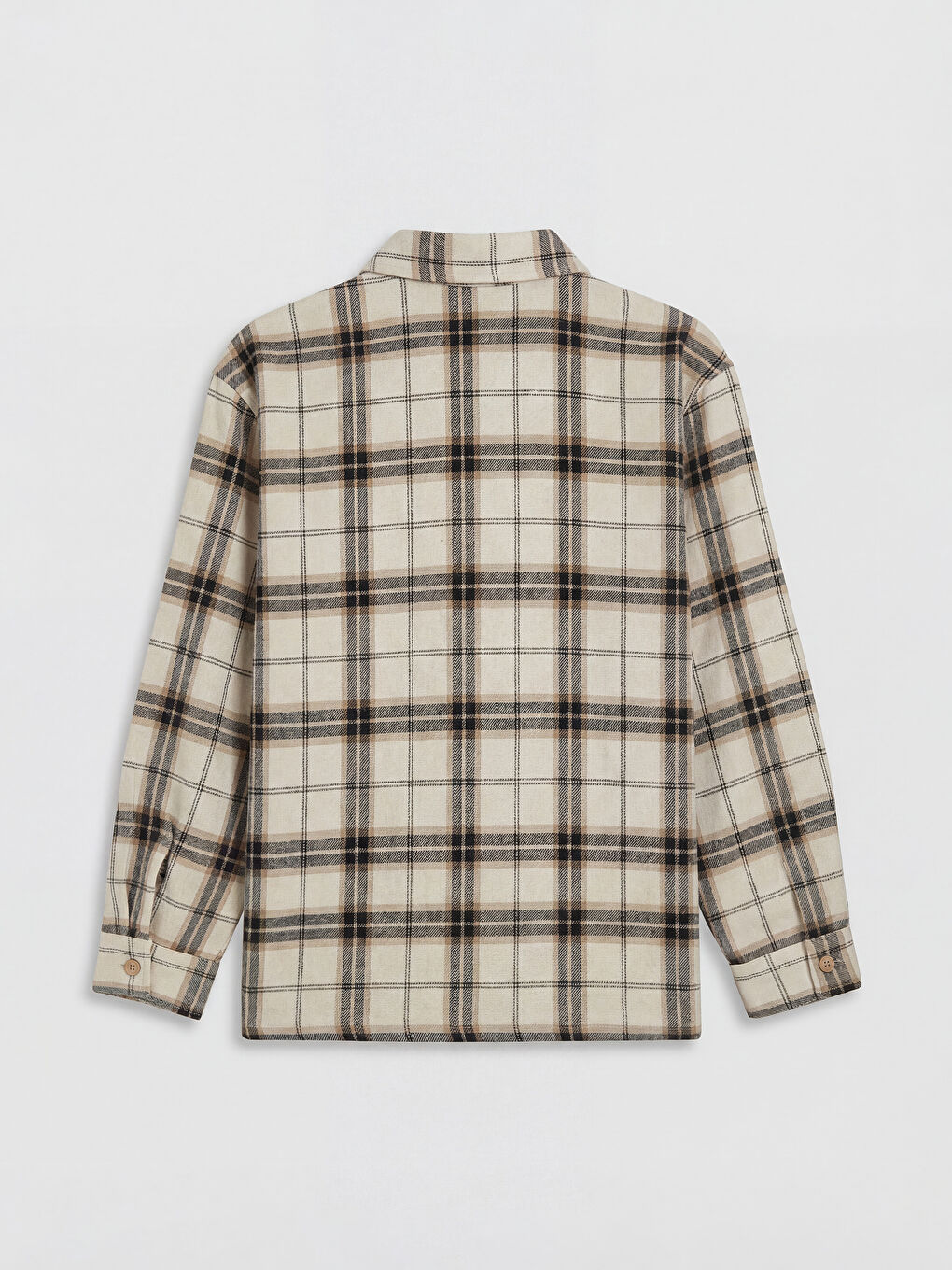 Bej Ekose Erkek Çocuk Gömlek-1