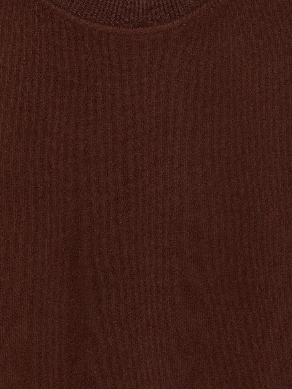 Kahverengi Bisiklet Yaka Erkek Triko Sweatshirt-2