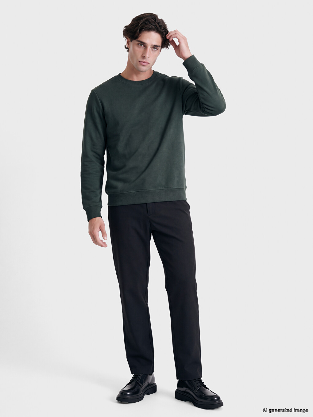 Crew Neck Men's Sweatshirt-1