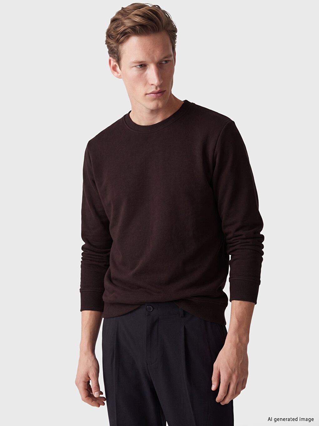 Sweatshirt Me Jakë Të Rrumbullakët Për Burra-1