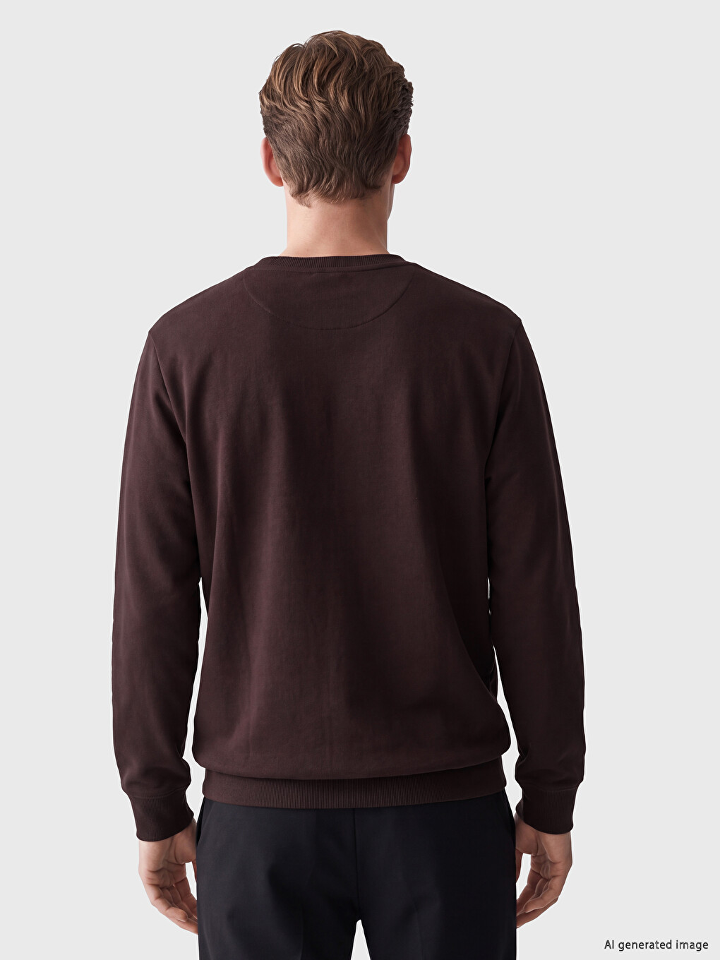 Sweatshirt Me Jakë Të Rrumbullakët Për Burra-3