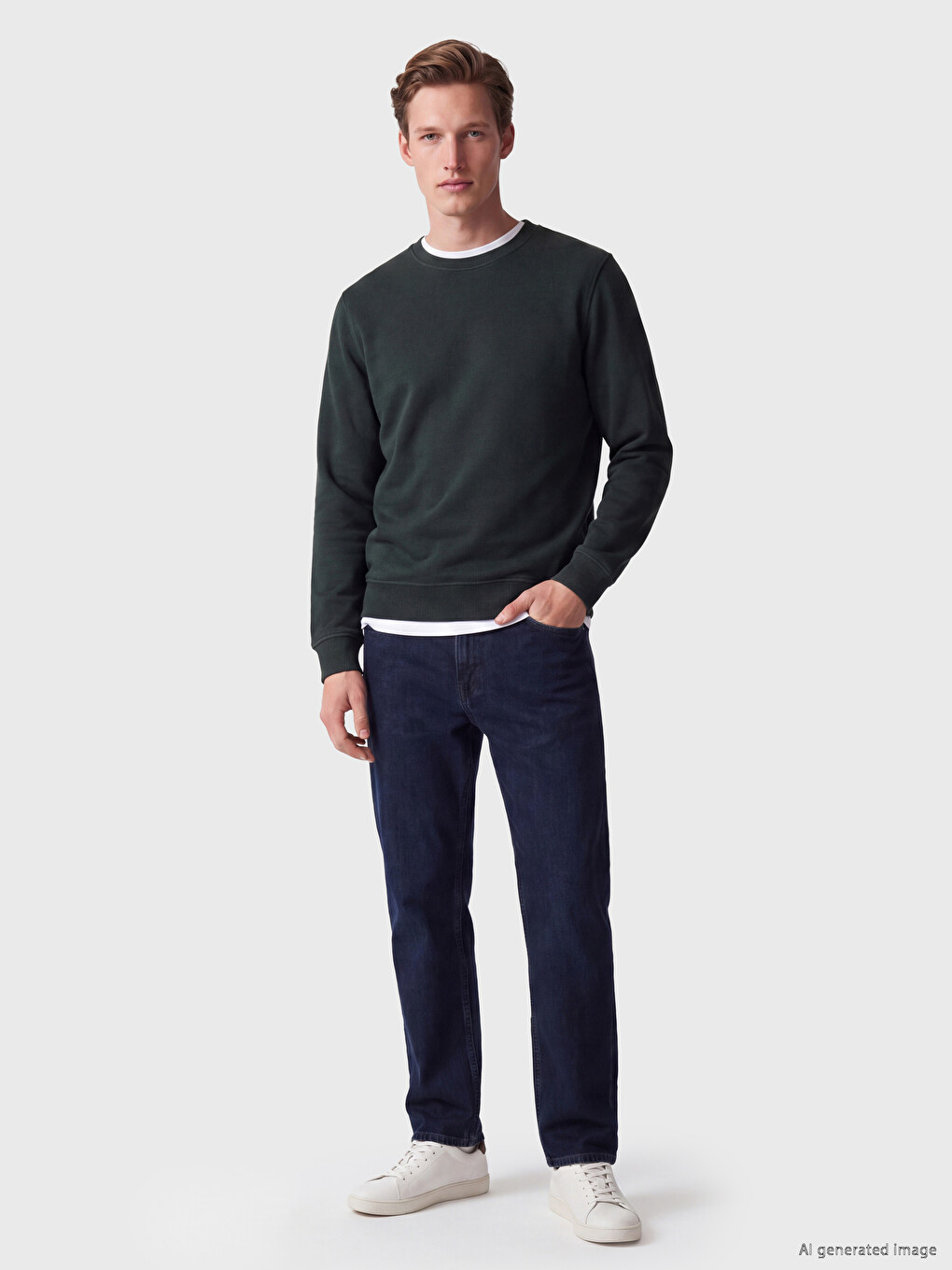 Crew Neck Men's Sweatshirt-1