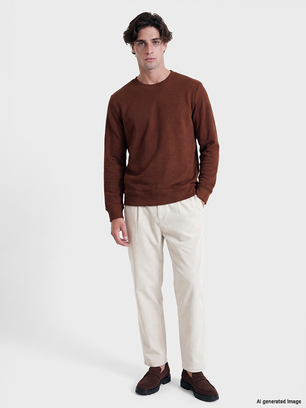 Crew Neck Men's Sweatshirt-1