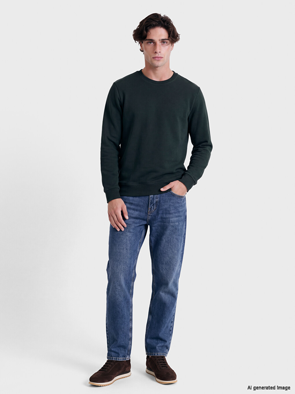 Crew Neck Men's Sweatshirt-1
