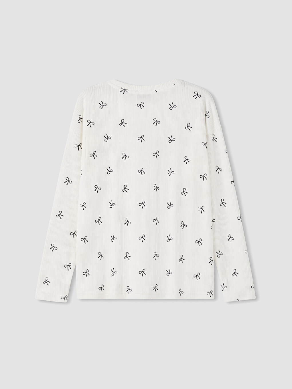 Set De Pijama Din Catifea Pentru Femei Cu Model Cu Funde-8