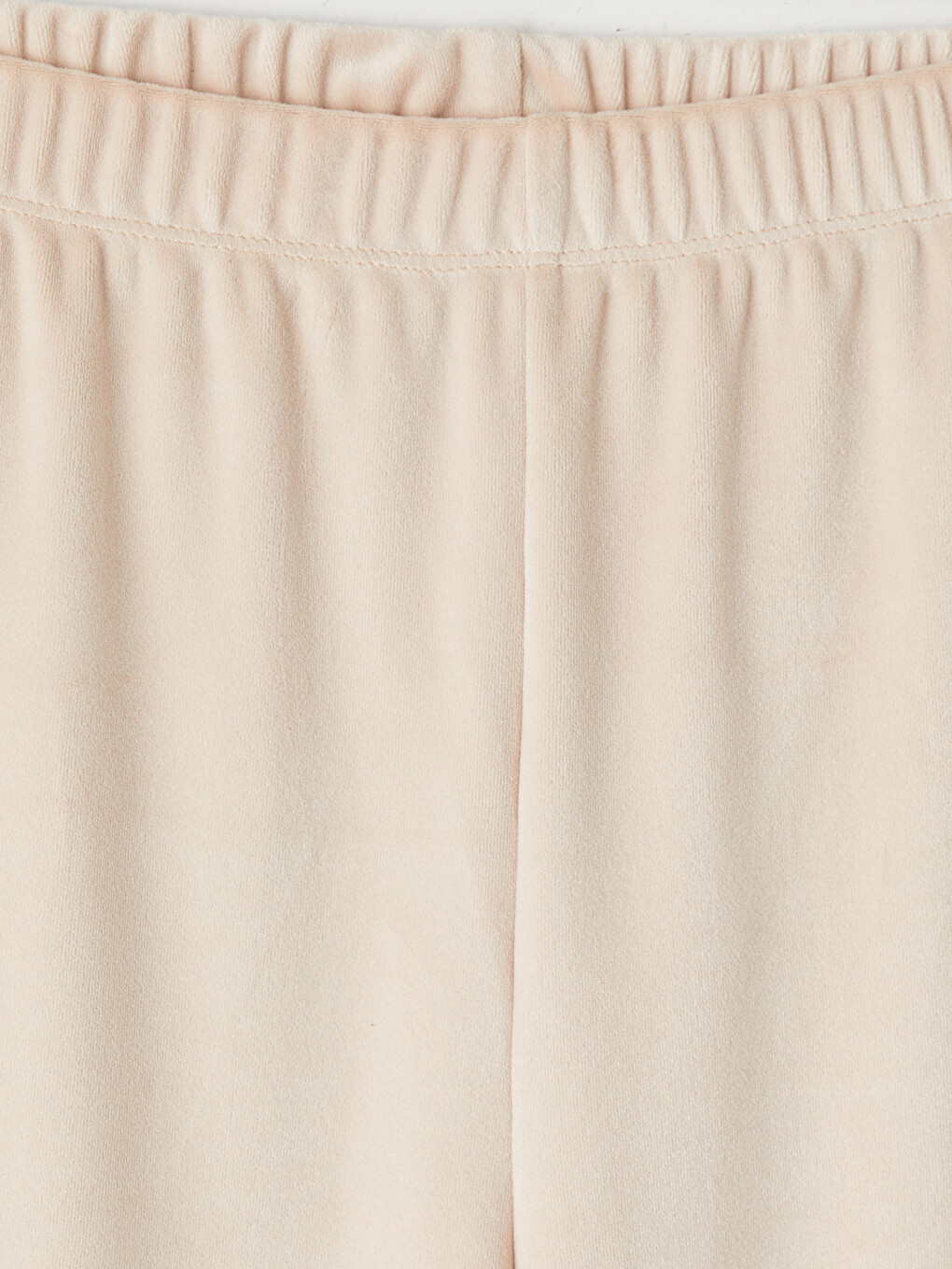 Bej Nakışlı Kadın Kadife Pijama Takım-10