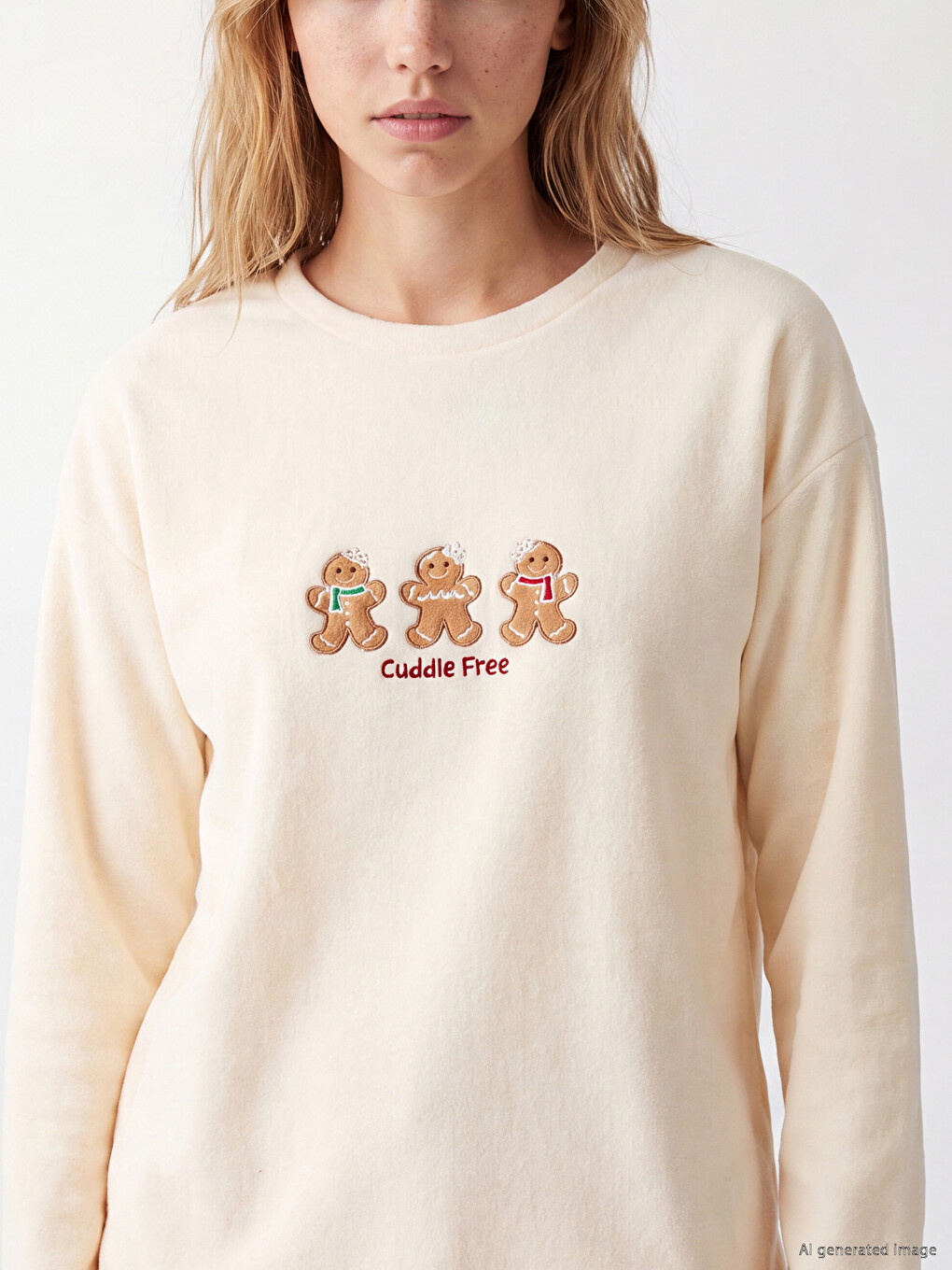 Kırmızı Yılbaşı Temalı Kadın Polar Pijama Takım-2