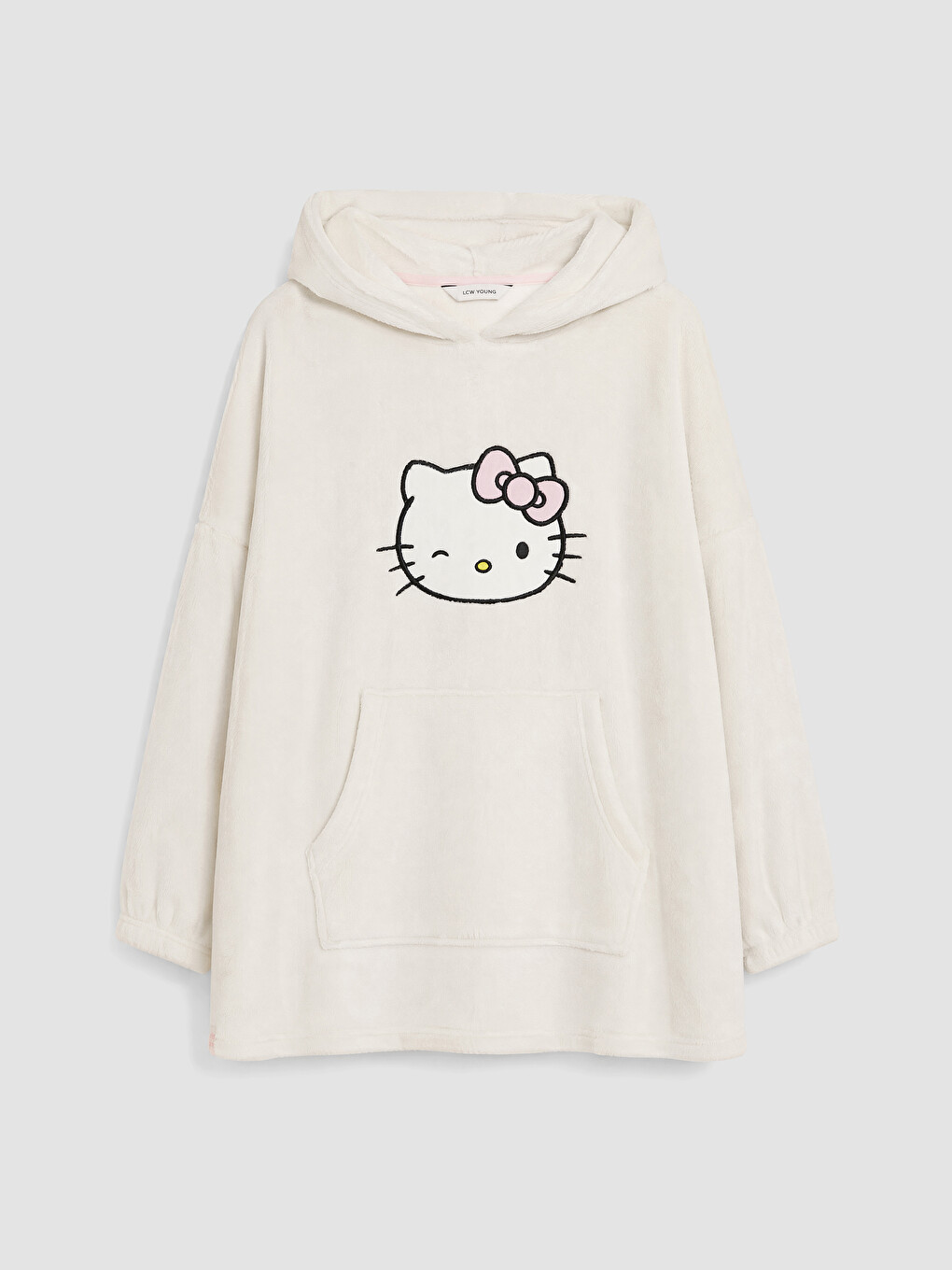 Hello Kitty Embroidered Women's Plush Pyjamas Top-4