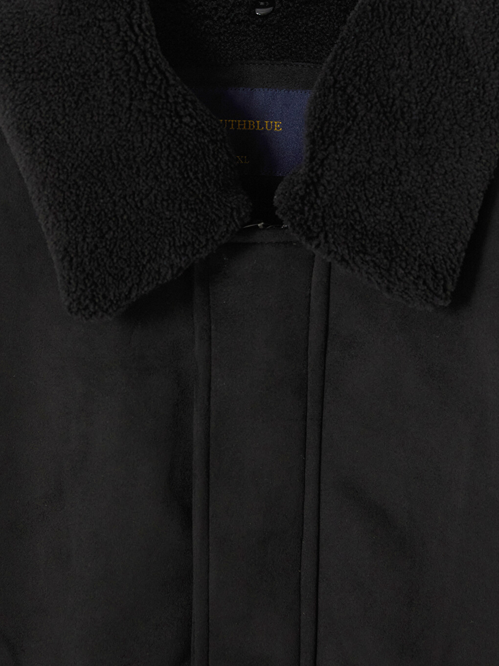 Standard-passform Herren-wildledermantel Mit Pelzkragen-6