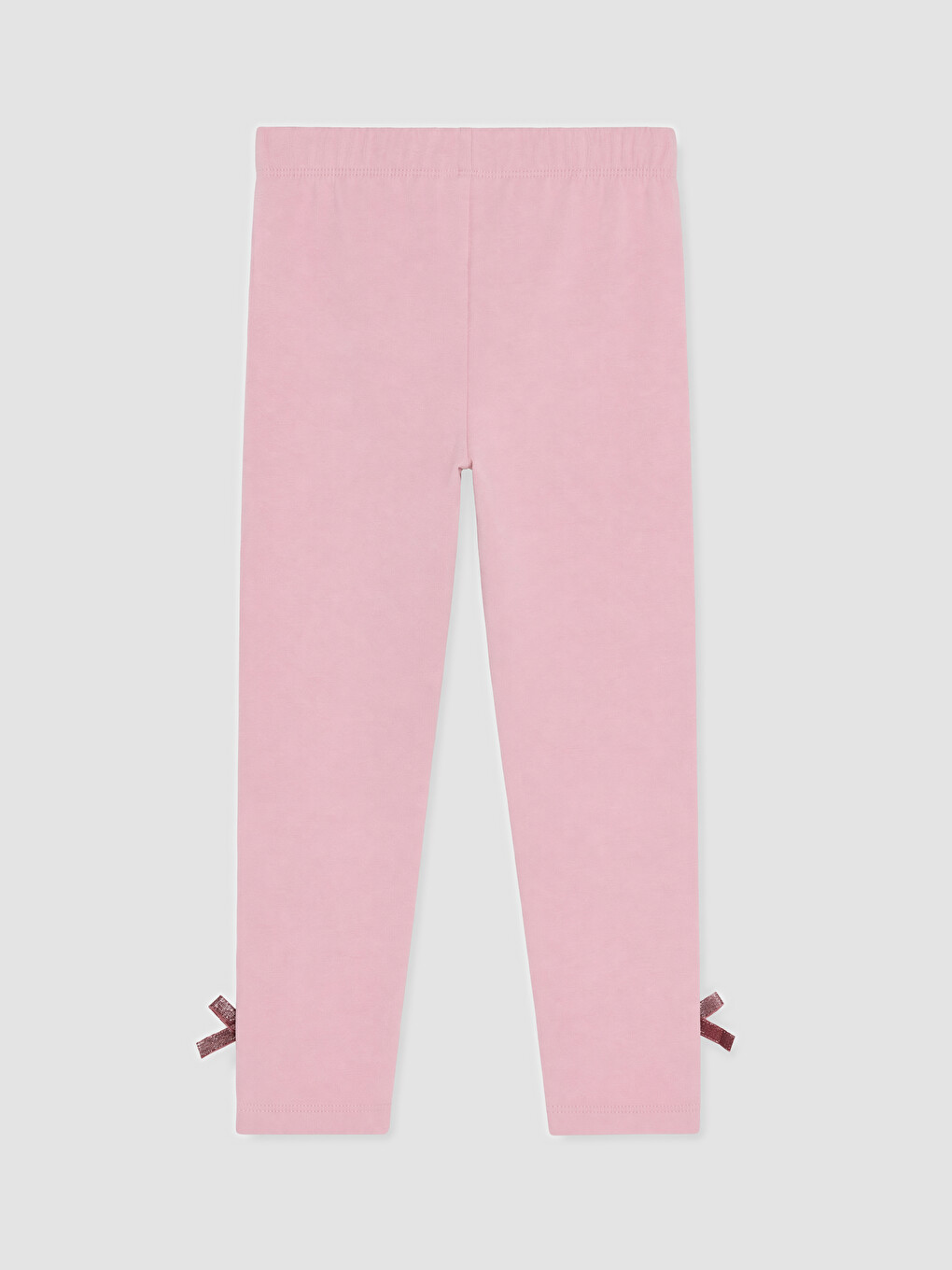 Pembe Beli Lastikli Kız Çocuk Uzun Tayt 2'li-3