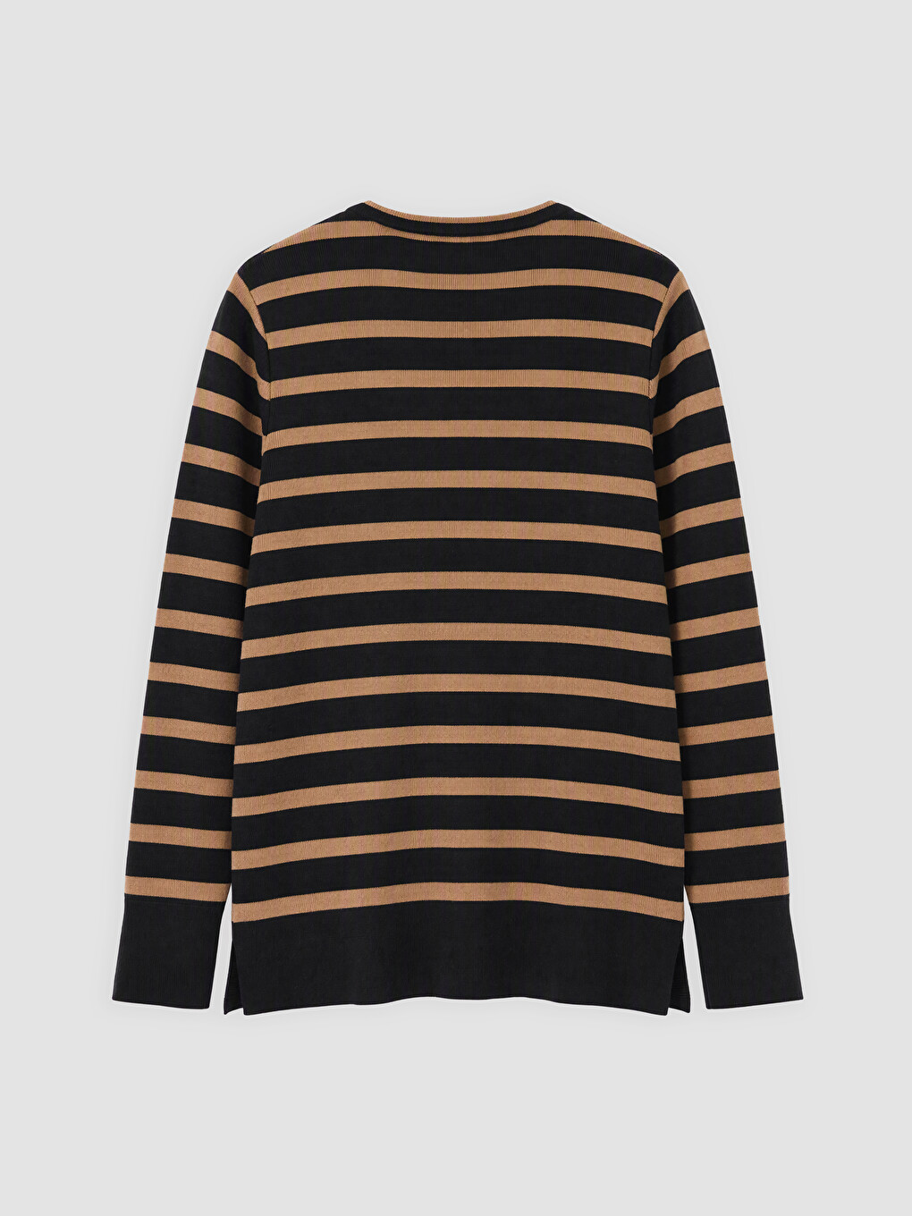 Crew Neck Striped Women's Knitwear Cardigan-5