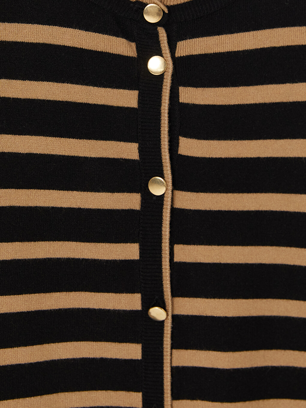Crew Neck Striped Women's Knitwear Cardigan-6