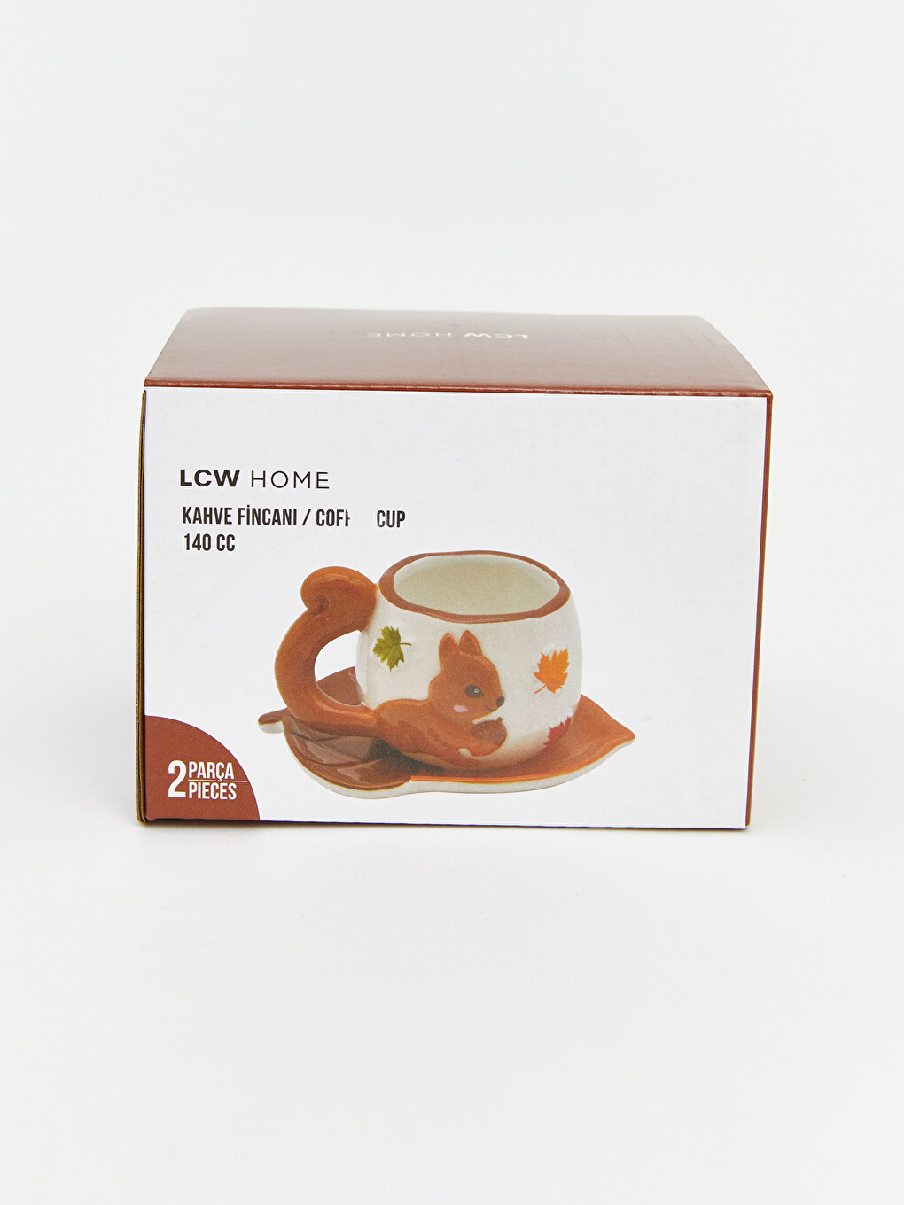 Karışık Sincap Figürlü Seramik Kahve Fincan Takımı 140 Ml-5