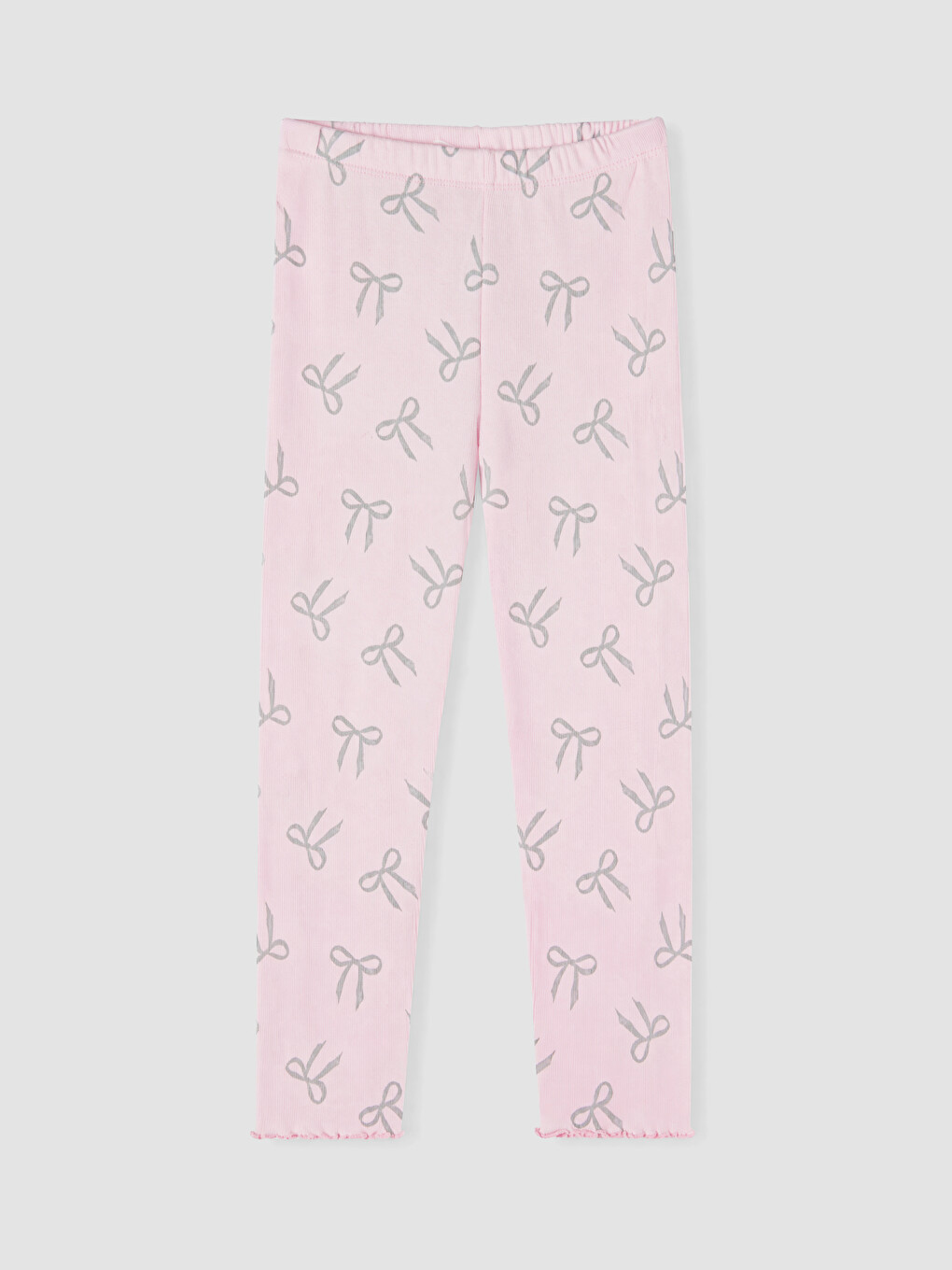 Pembe Baskılı Kız Çocuk Pijama Alt