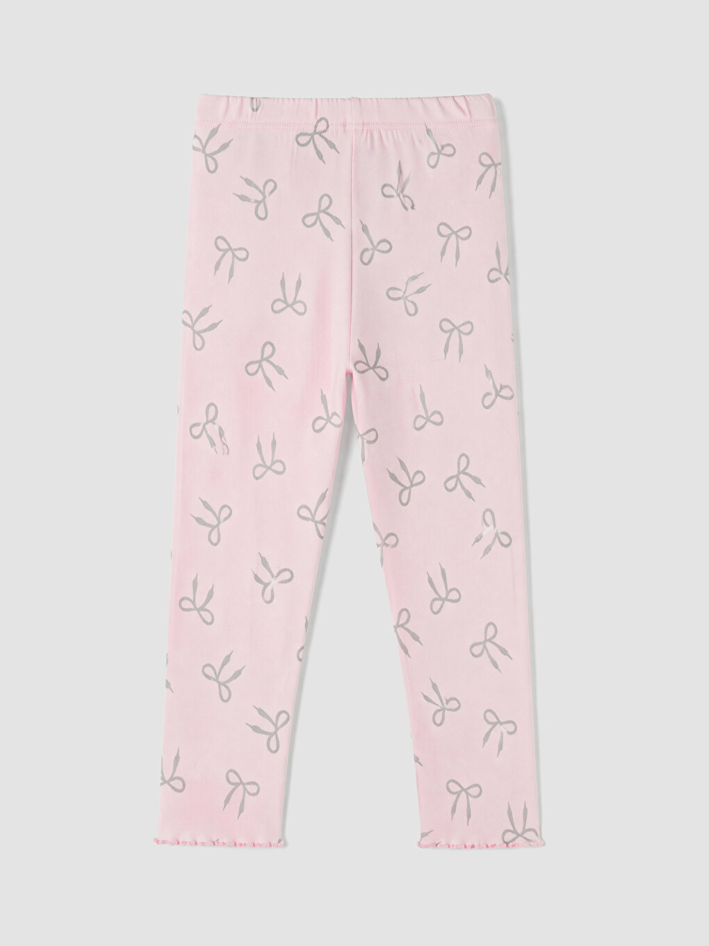 Pembe Baskılı Kız Çocuk Pijama Alt-2