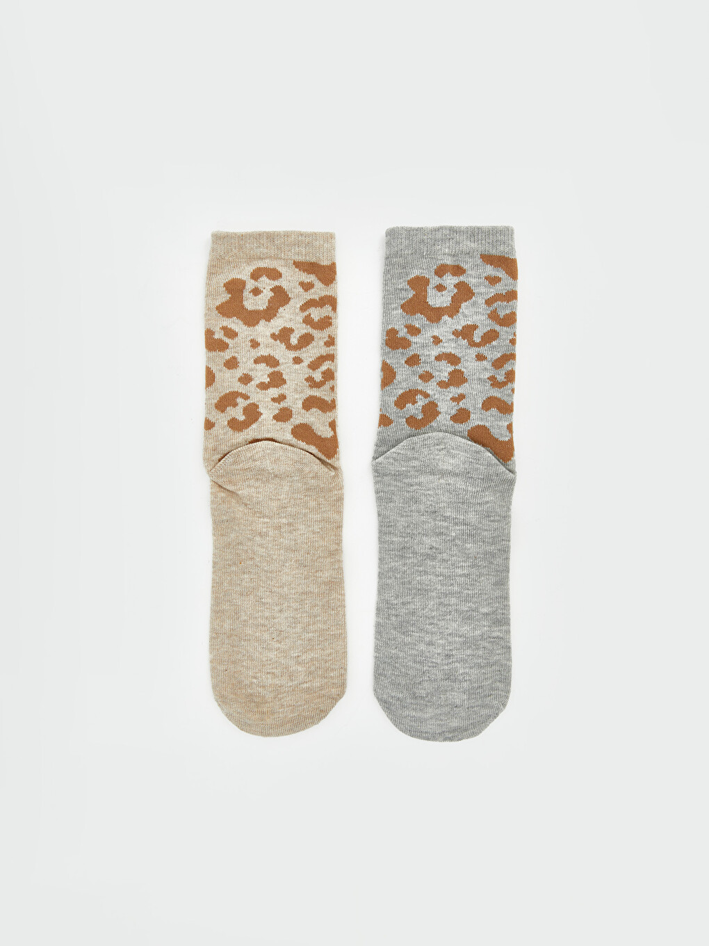 Woman Beige Ankle Socks-1