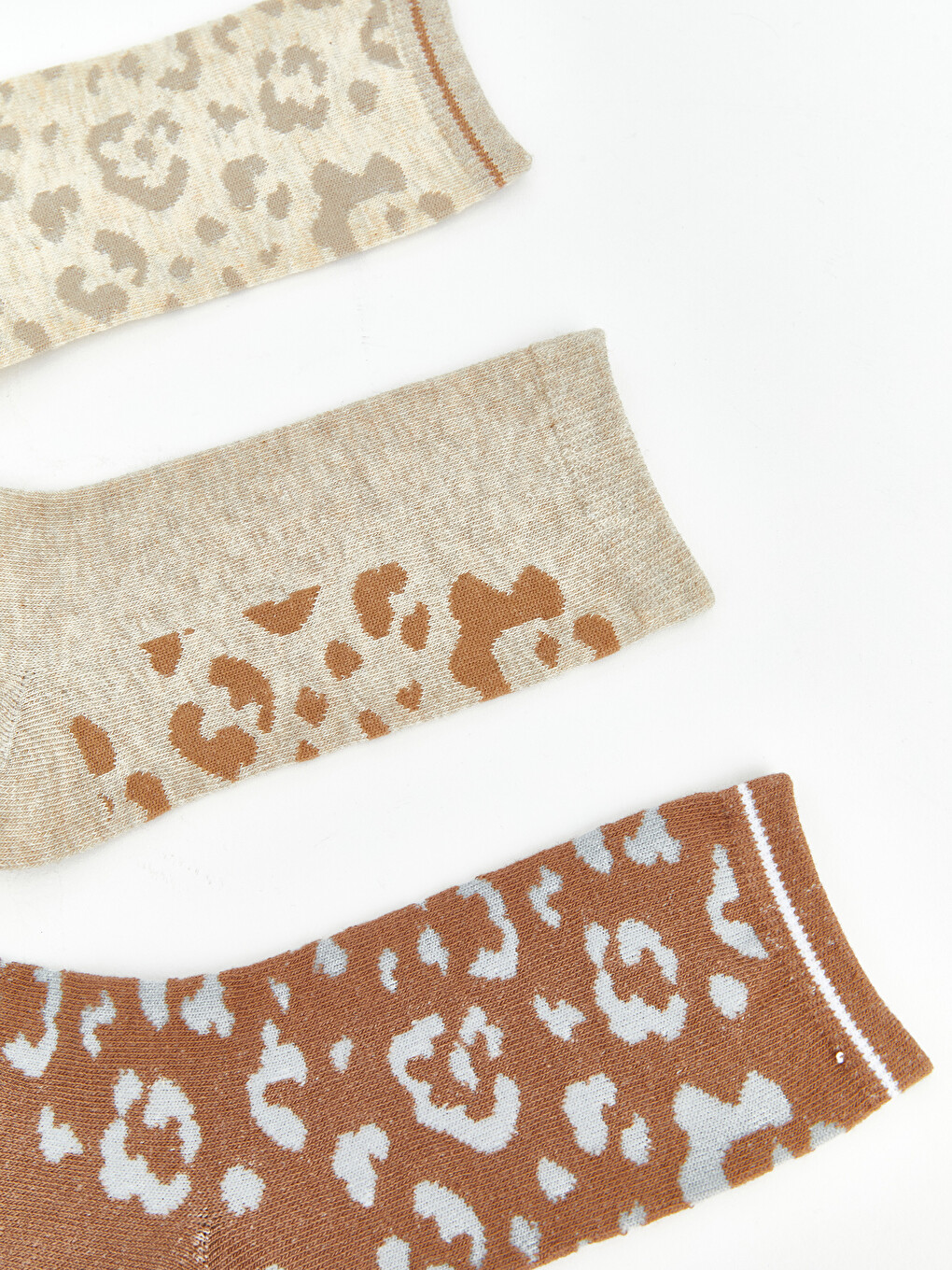 Woman Beige Ankle Socks-2
