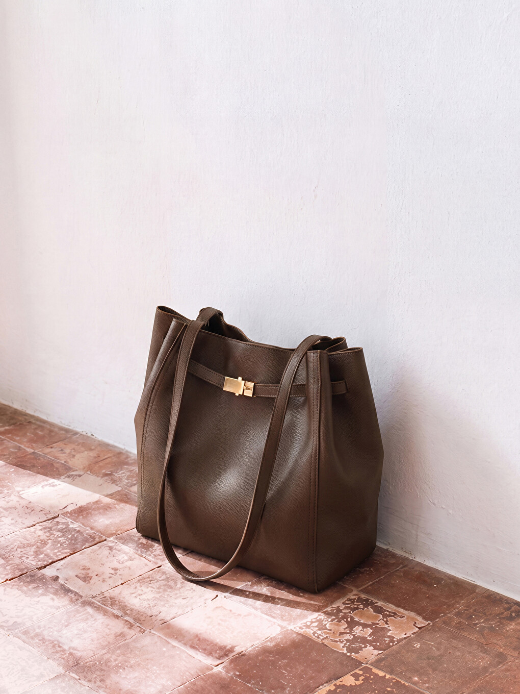 Faux Leather Women's Shoulder Bag