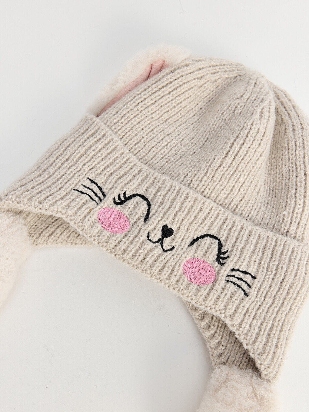 Pompon Detailed Girls' Snow Hat-2