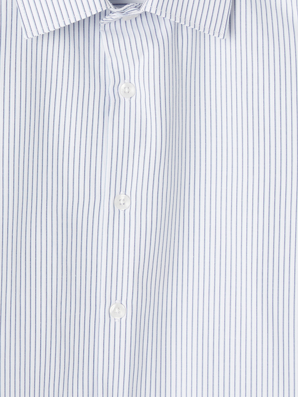 Lacivert Slim Fit Çizgili Gabardin Erkek Gömlek-1