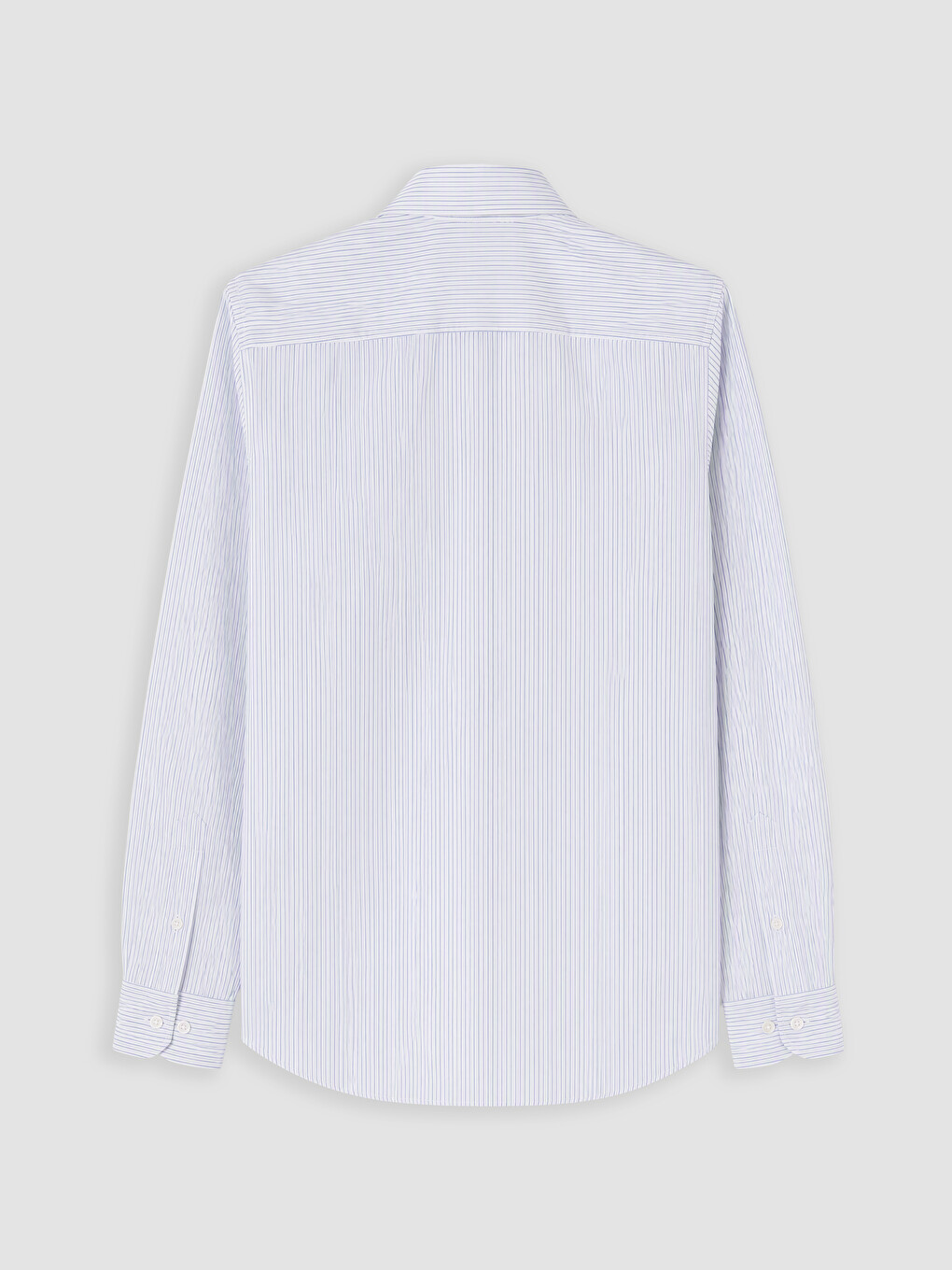 Lacivert Slim Fit Çizgili Gabardin Erkek Gömlek-2