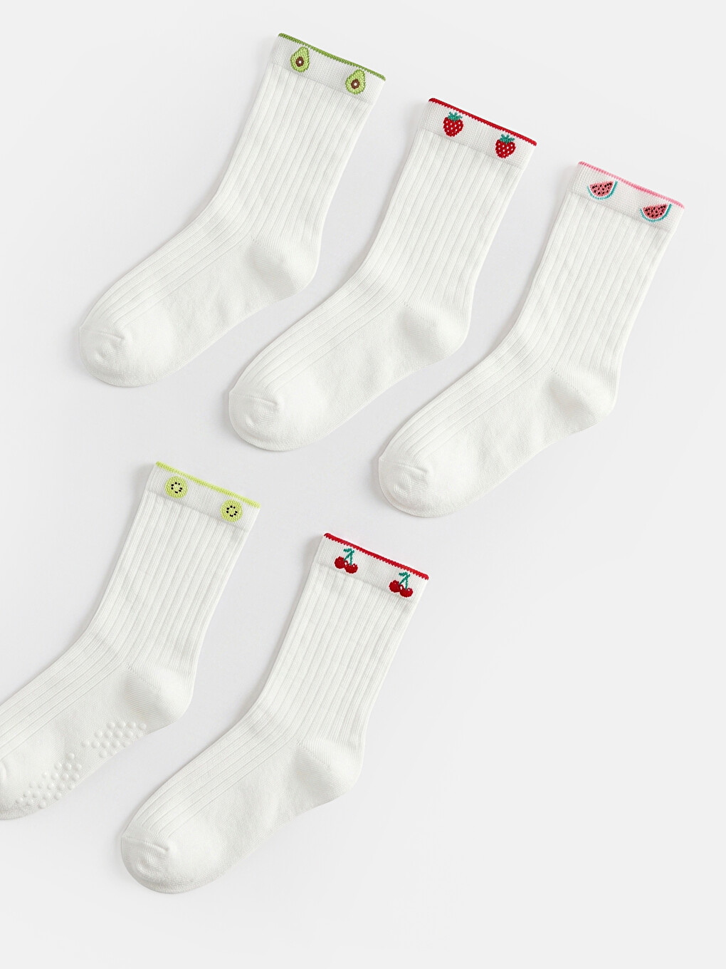 Woman Ecru Ankle Socks-1
