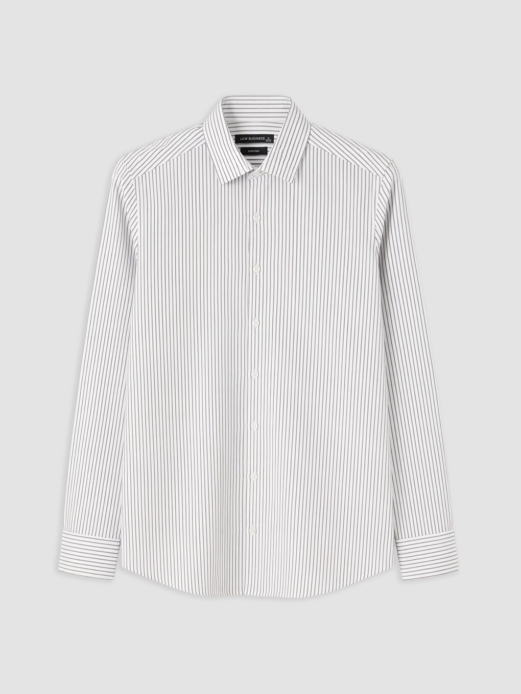 Slim Fit Striped Gabardine Men's Shirt-3