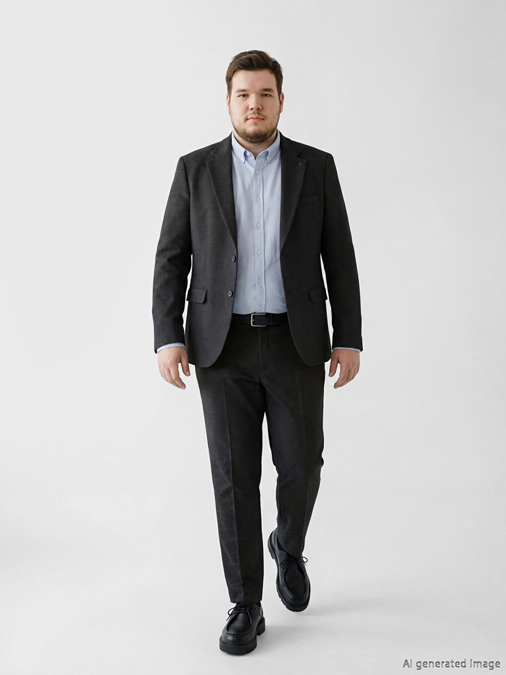 Siyah Standart Kalıp Erkek Pantolon 