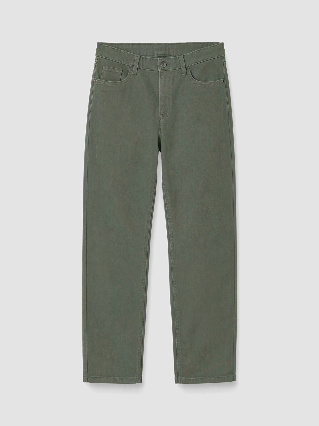Man Khaki Chino Trousers-3