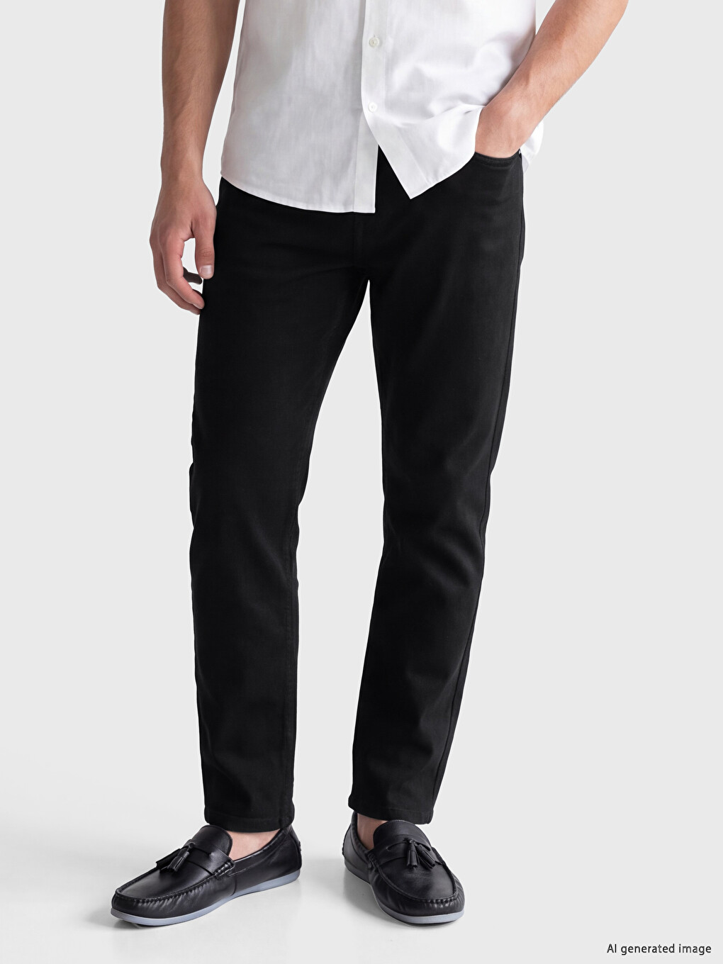 Man Black Chino Trousers-1