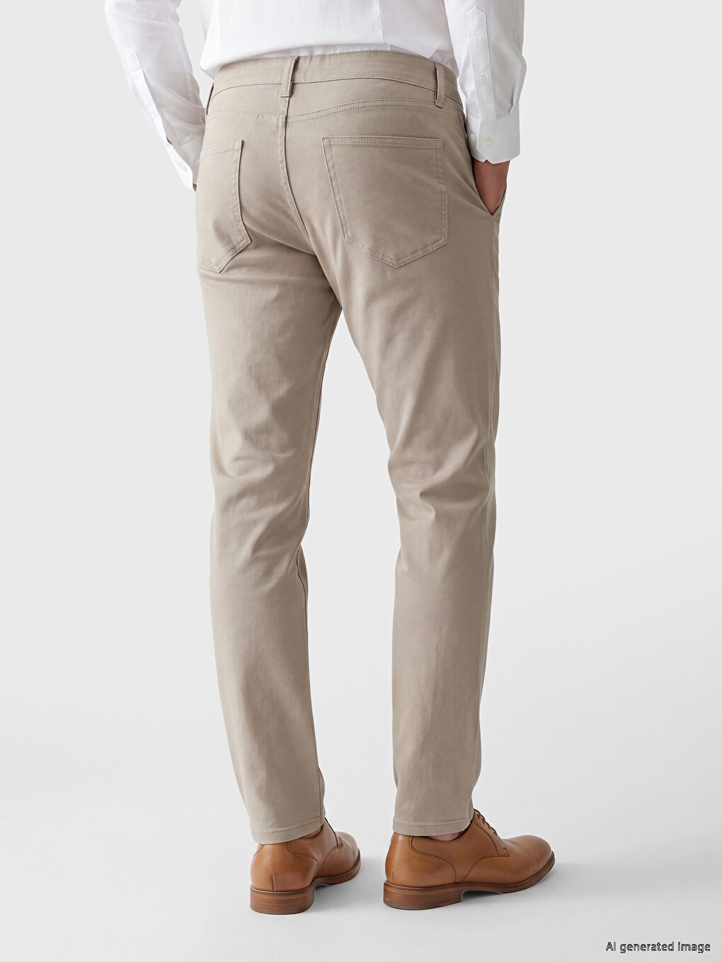 Man Beige Chino Trousers-2