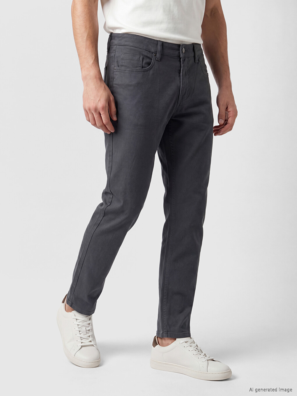 Man Anthracite Chino Trousers