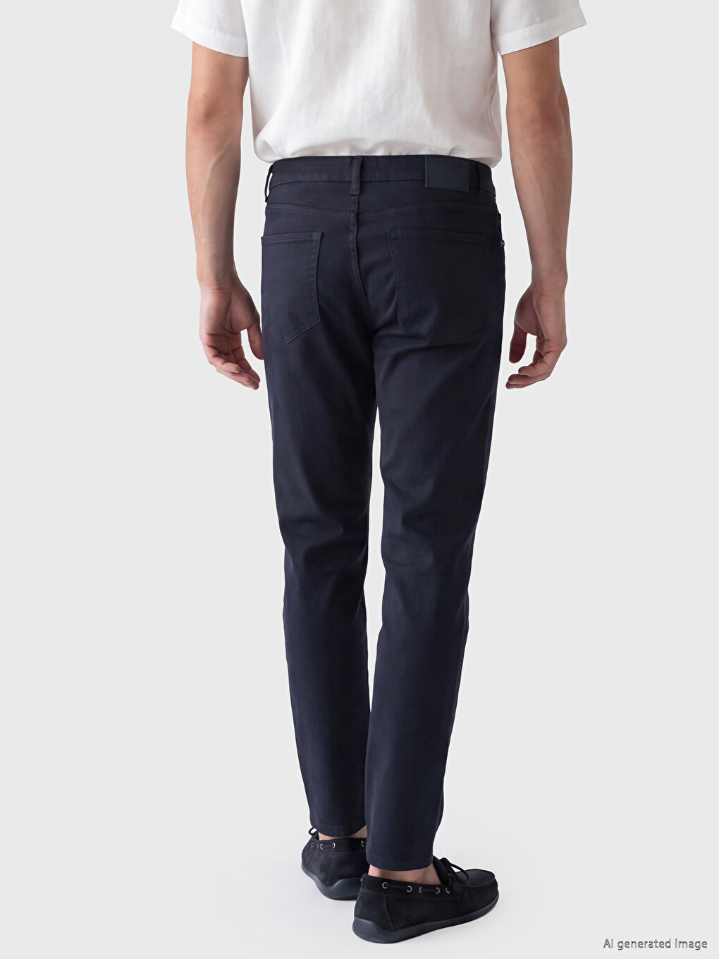 Man Navy Chino Trousers-3