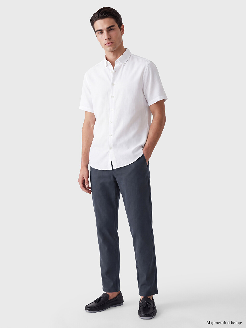 Man Indigo Chino Trousers