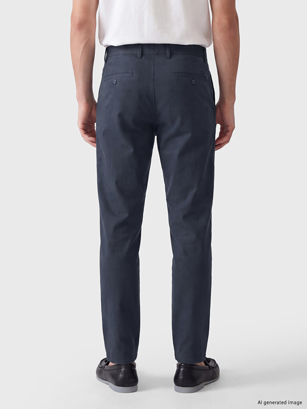 Man Indigo Chino Trousers-2