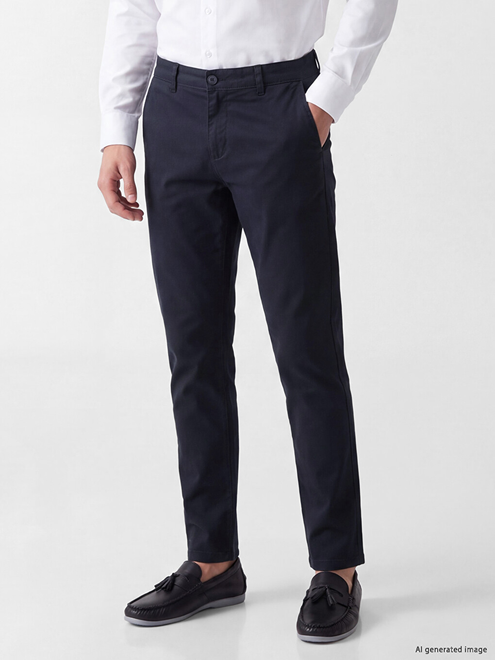 Slim Fit Gabardine Men's Chino Trousers-1