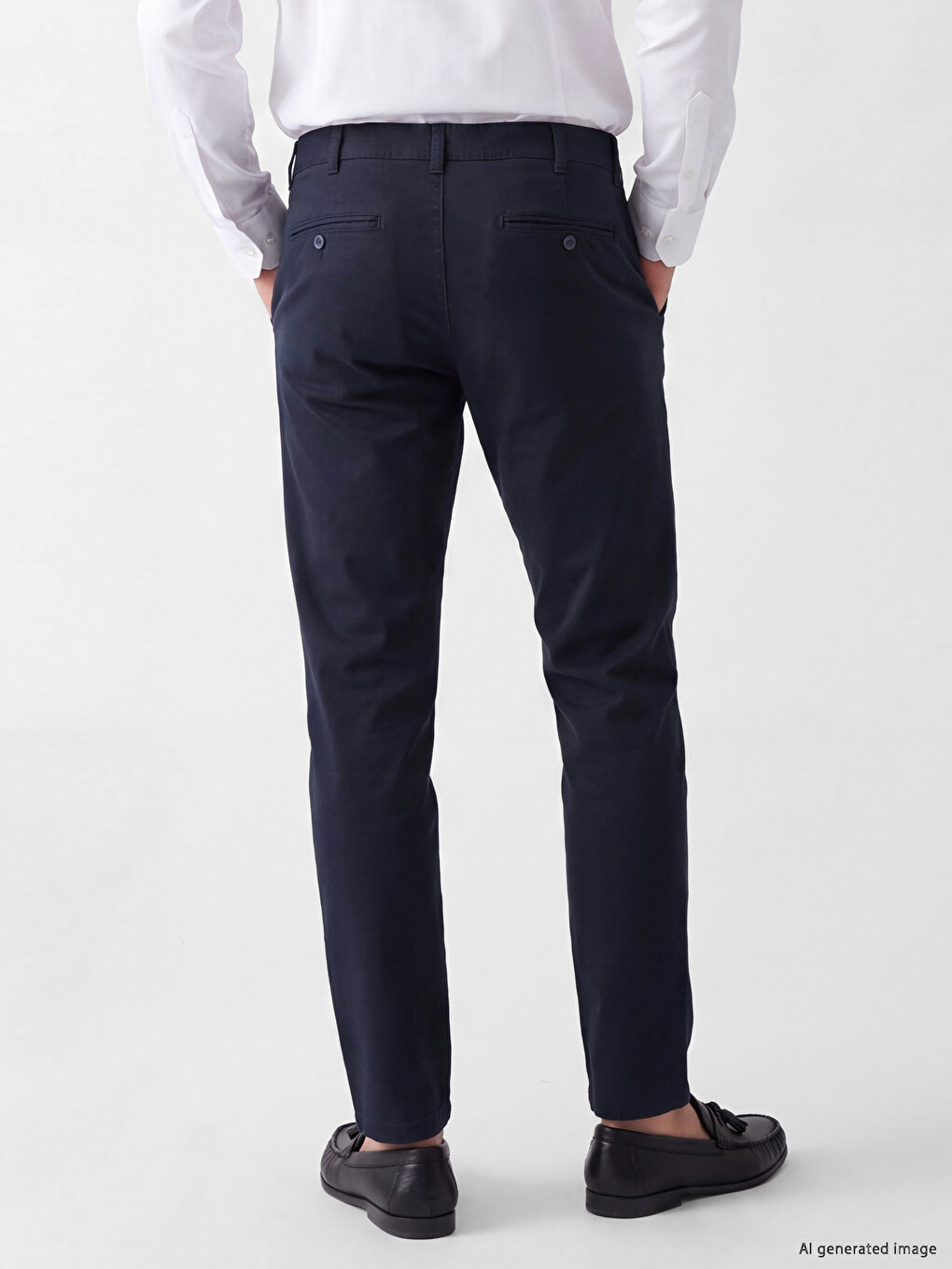 Slim Fit Gabardine Men's Chino Trousers-2