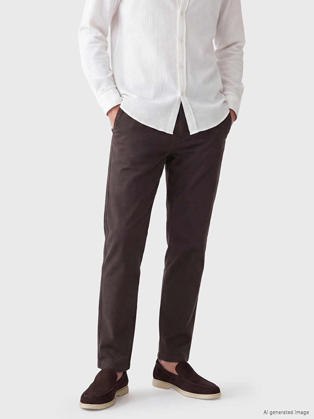 Slim Fit Gabardine Men's Chino Trousers-1