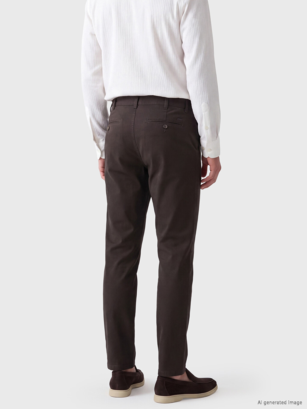 Slim Fit Gabardine Men's Chino Trousers-2
