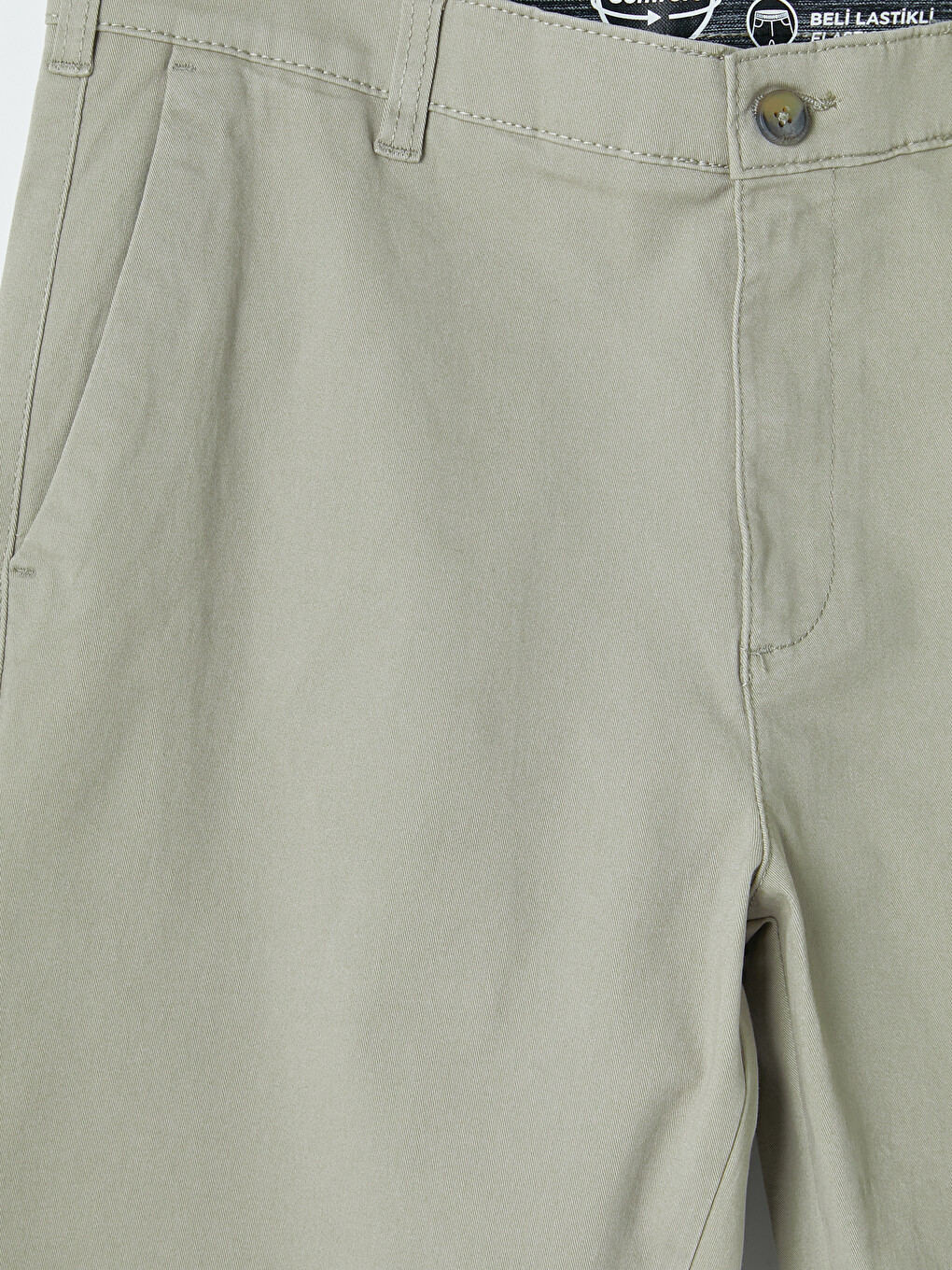 Beli İçten Lastikli Gabardin Erkek Chino Pantolon-5