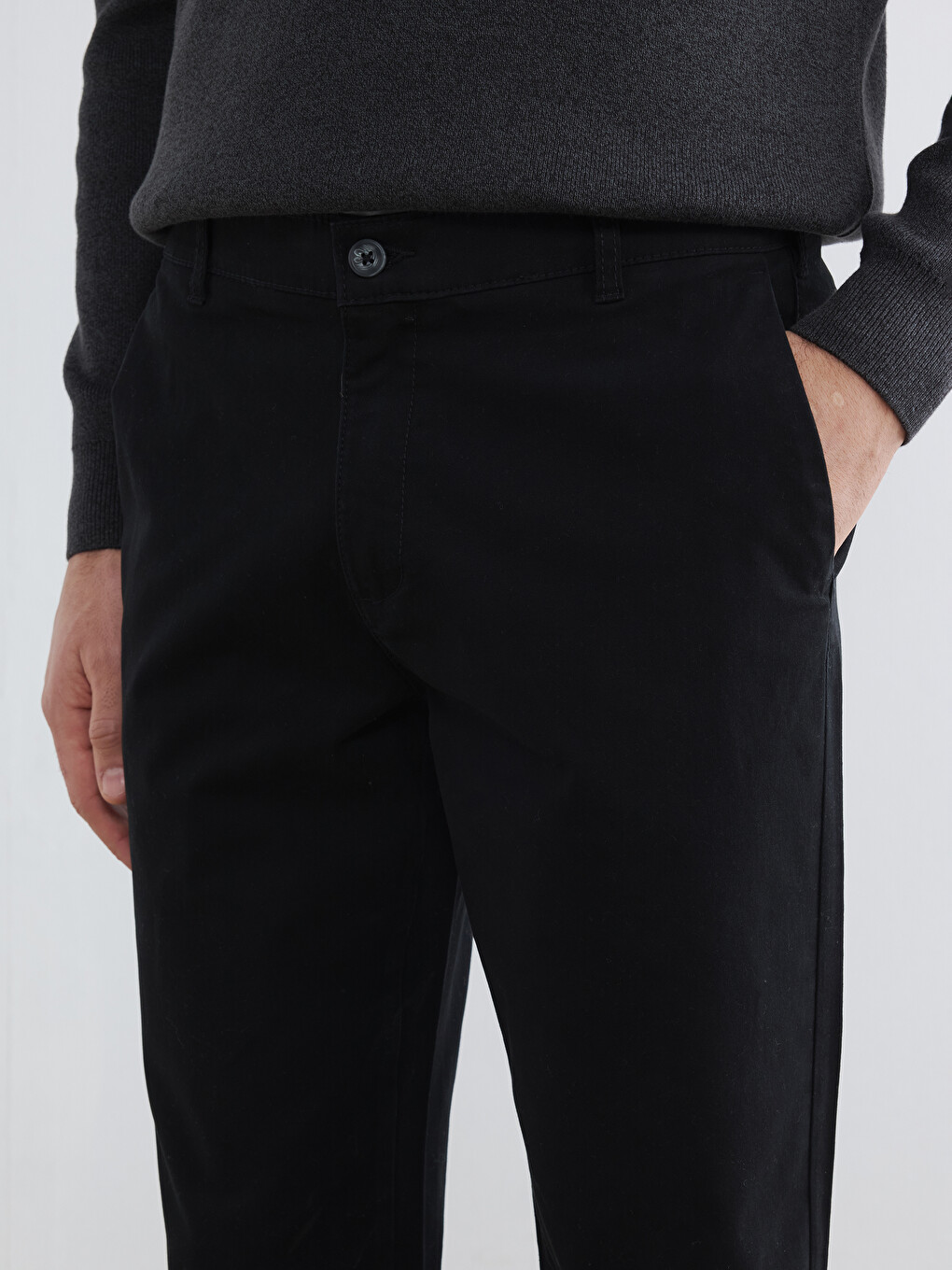 Pantalon Chino Noir Homme-2