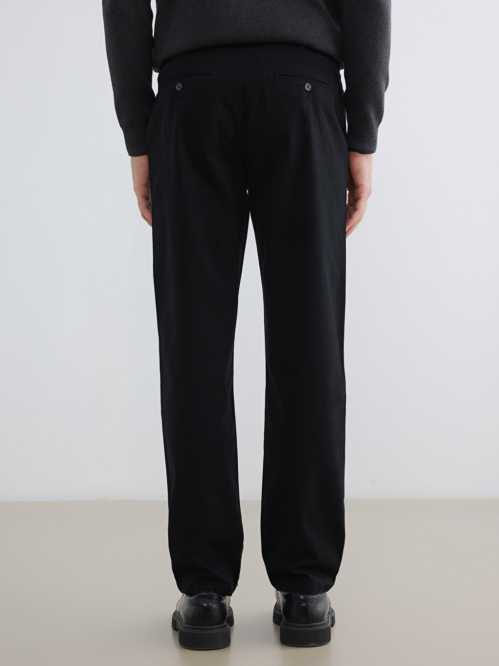 Pantalon Chino Noir Homme-3