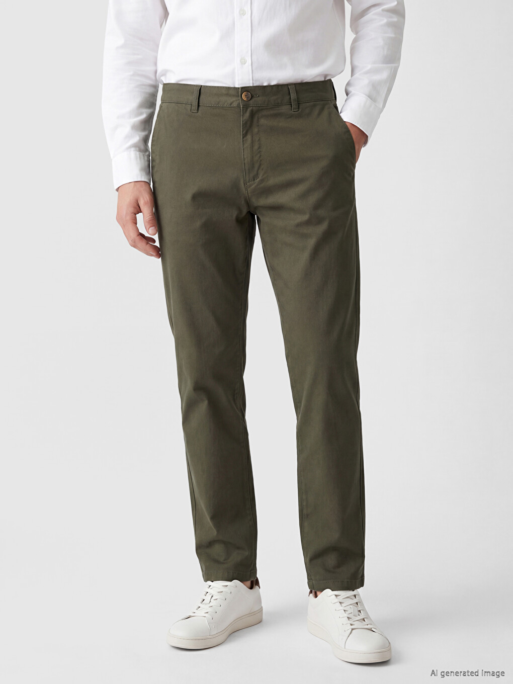 Beli İçten Lastikli Gabardin Erkek Chino Pantolon