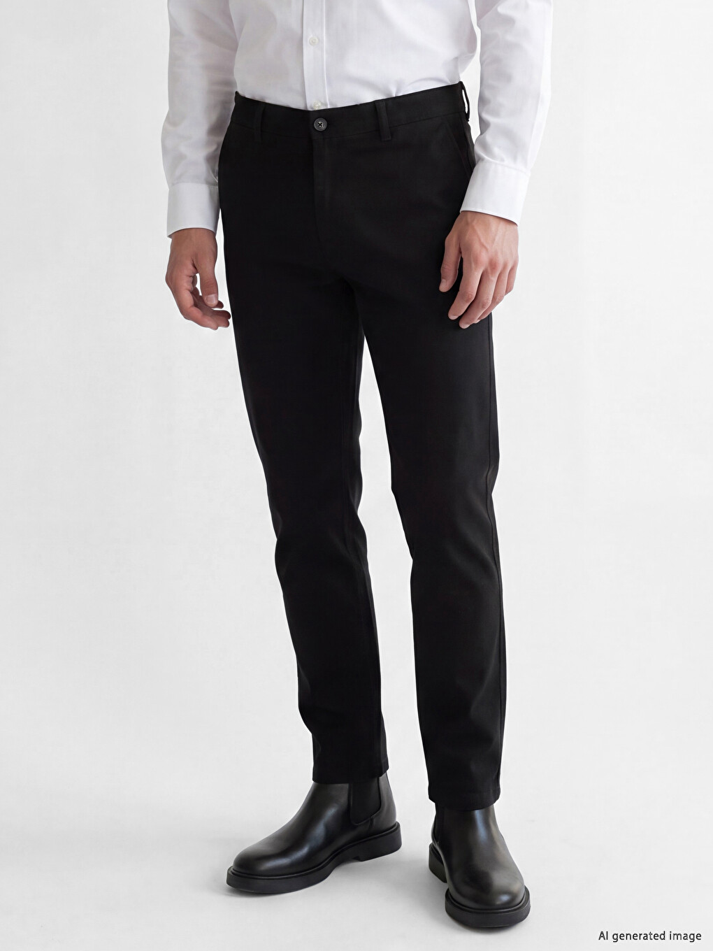 Man Black Chino Trousers-1